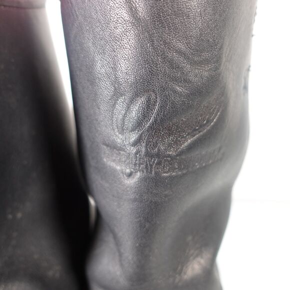 Vtg Harley Davidson Mens Size 11.5 Engineer Motorcycle Black Leather Boots 98000 main image 4
